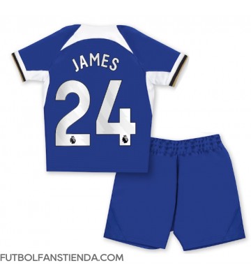 Chelsea Reece James #24 Primera Equipación Niños 2023-24 Manga Corta (+ Pantalones cortos)